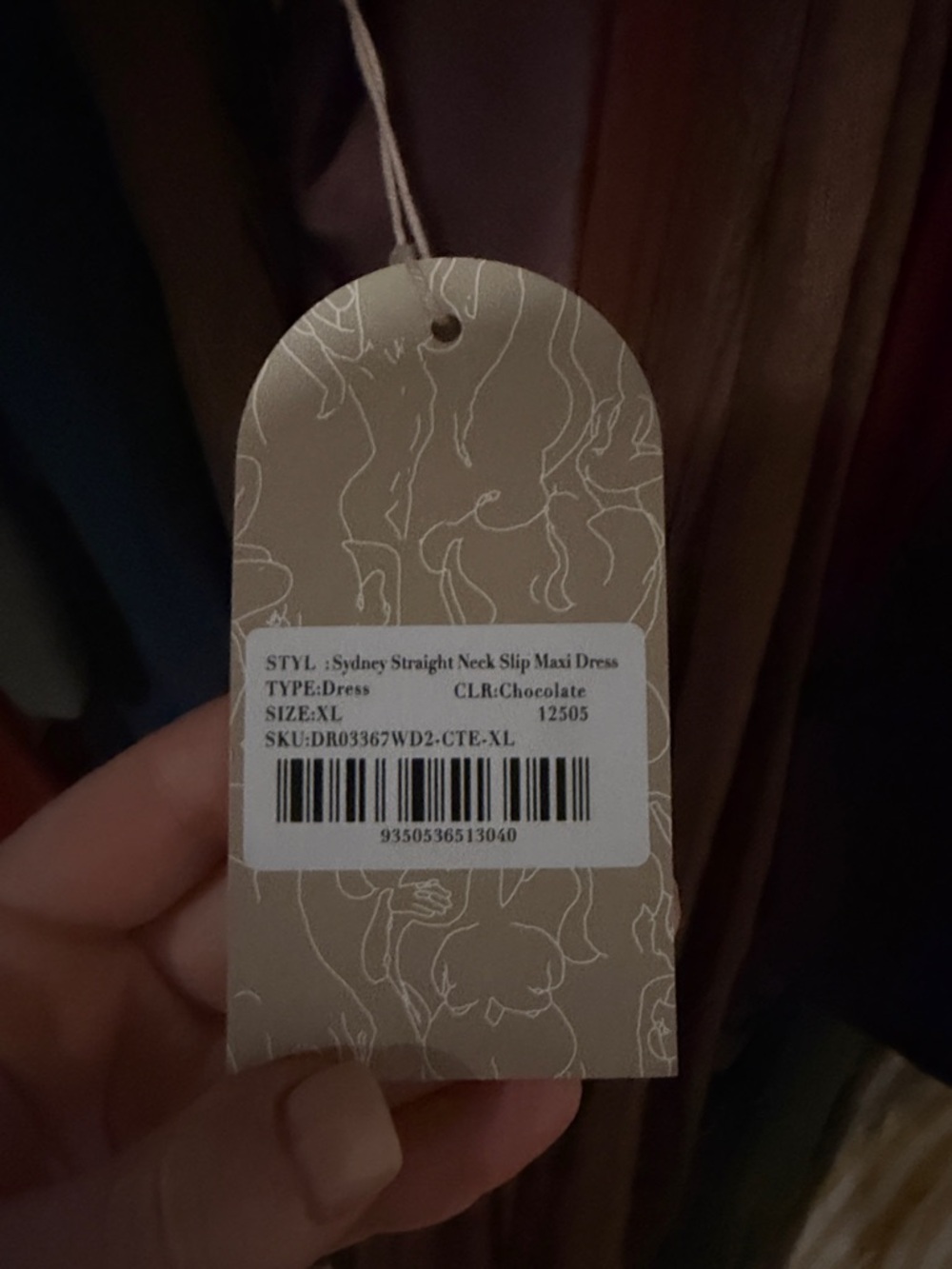 Meshki Chocolate Brown Satin Slip Maxi Dress - Picture 5 of 5